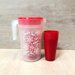 Pichel Decorado + 4 Vasos